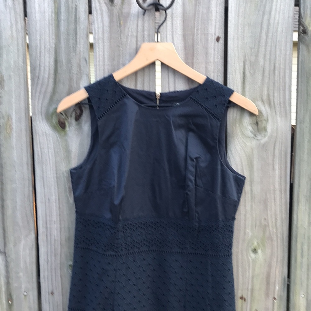 Ann Taylor Blue Sleeveless Dress - Size 4P - Picture 3 of 6